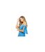 Robe Longue Épaules Dénudées Motif/style Nœud Femme Bleu Bleuet Little Mistress-1