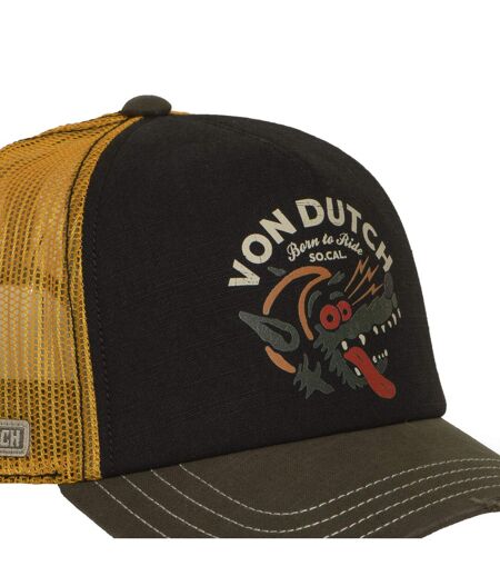 Casquette trucker filet effet usé avec print Crew Wolfy Vondutch