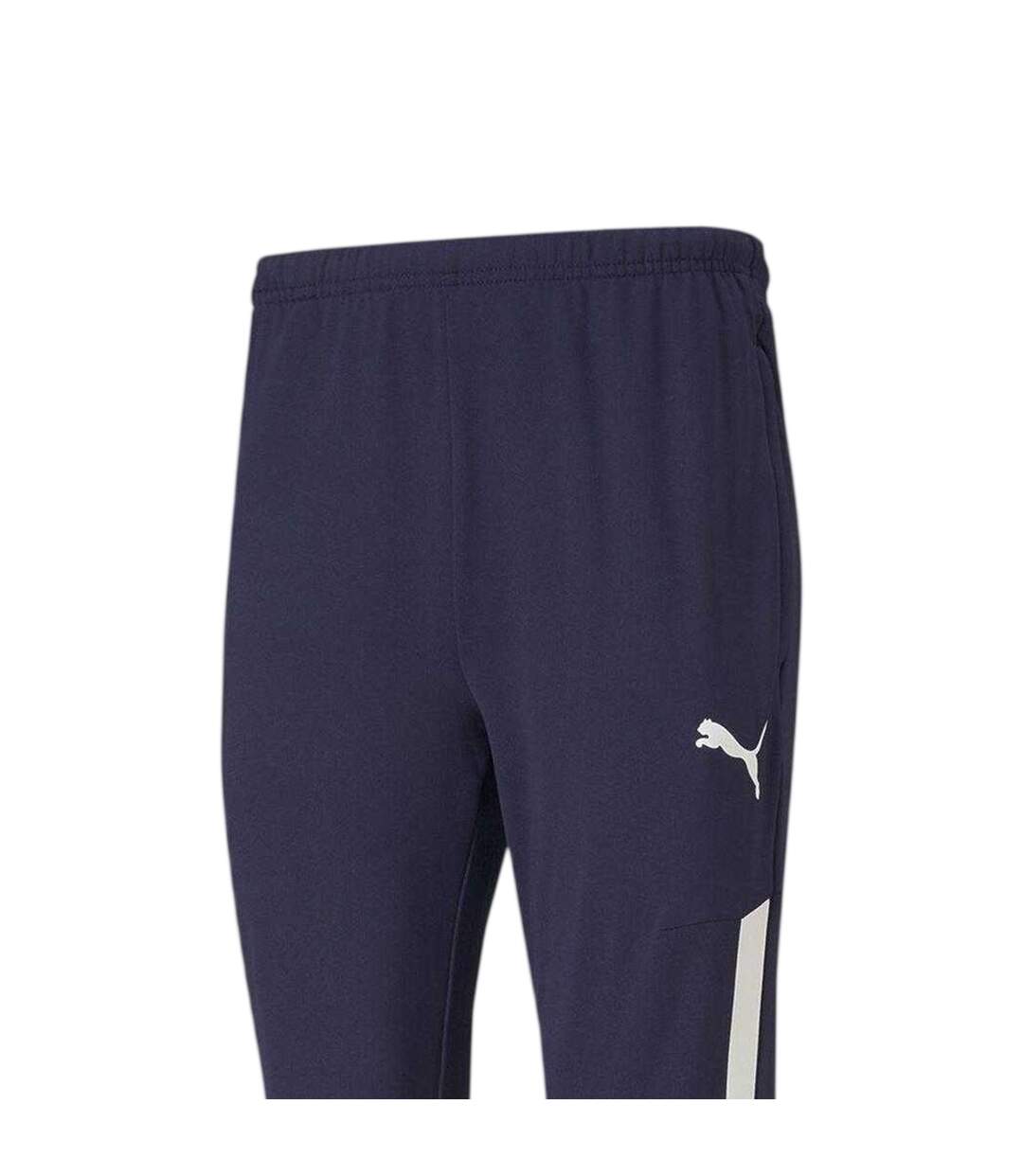 Mens Team Liga Tracksuit Bottoms Peacoat Blue White Puma-2
