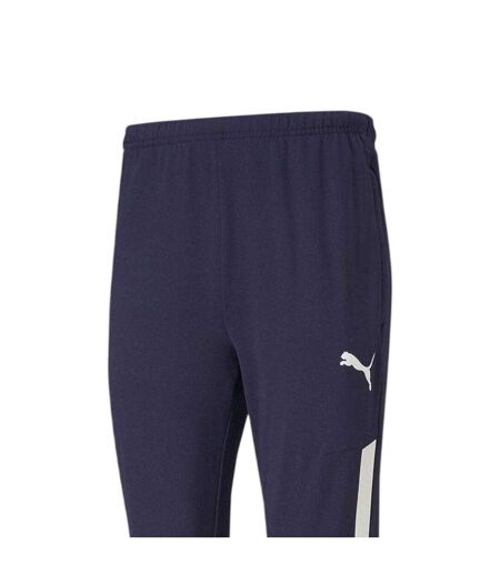 Mens Team Liga Tracksuit Bottoms Peacoat Blue White Puma