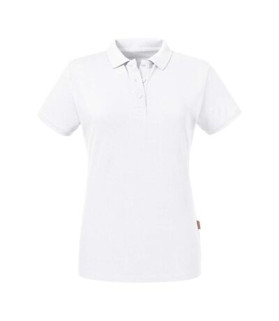 Russell Womens/Ladies Pure Organic Polo (White)