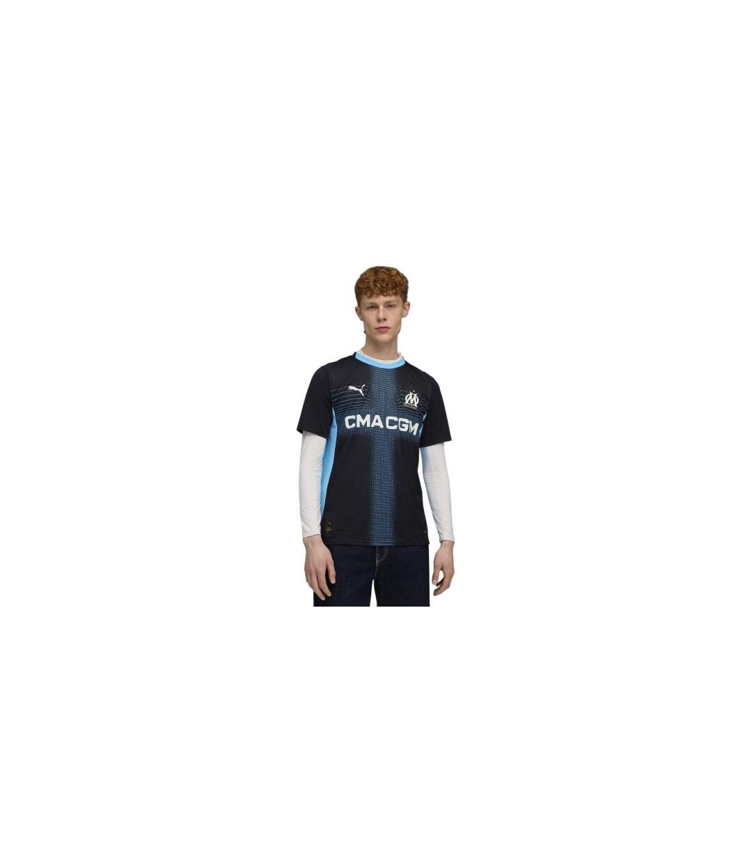 Mens 25/26 Olympique De Marseille Fc Away Shirt Navy Blue Blue Puma-1