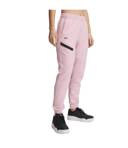 Womens/ladies Performance Fleece Athletic Joggers Pink Under Armour
