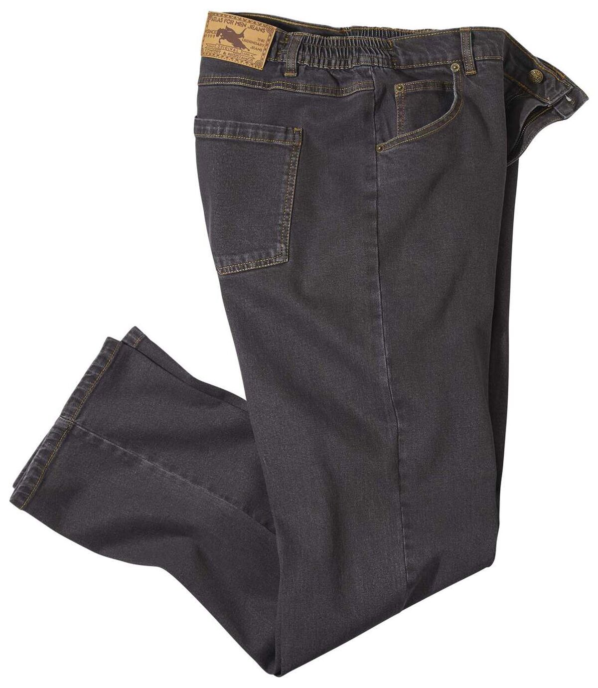 Wygodne brązowe jeansy Regular ze stretchem  Atlas For Men