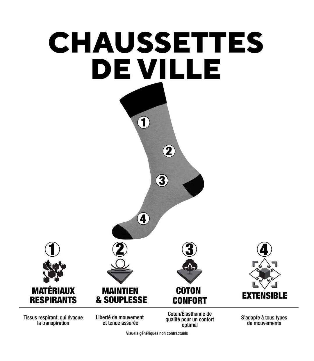 Lot de 6 paire de chaussettes de ville Pierre Cardin Pierrecardin