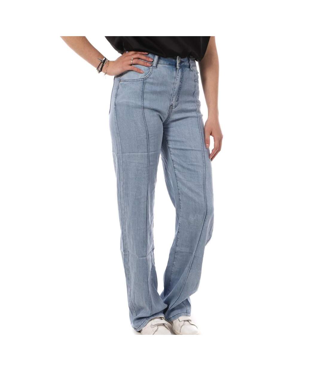 Jean Droit Bleu Femme Monday Premium Wide - M-1