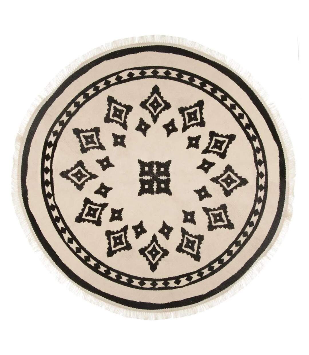Tapis de Salon Nomade 90cm Beige-1