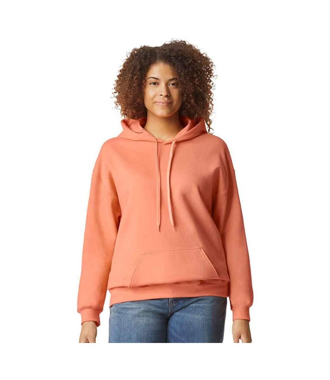 Unisex softstyle midweight hoodie tangerine Gildan-1