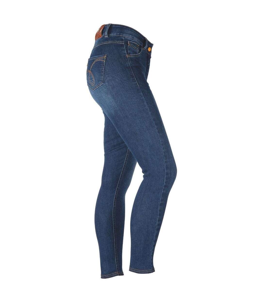 Womens/ladies skinny jeans dark blue Aubrion