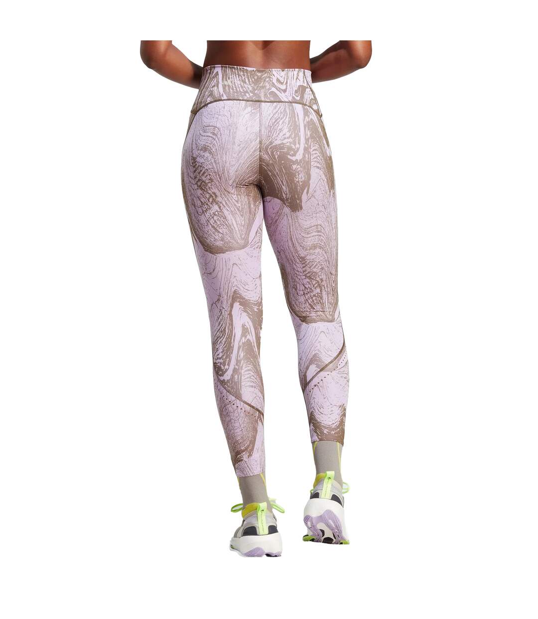 Womens/ladies Marble Leggings Purple Adidas-3