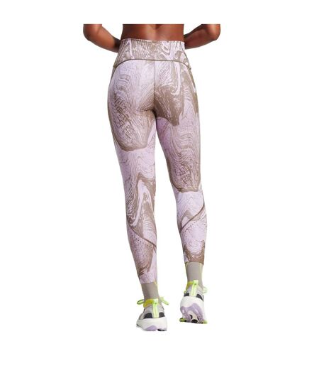 Womens/ladies Marble Leggings Purple Adidas
