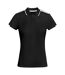 Polo tamil femme solid black/white Roly