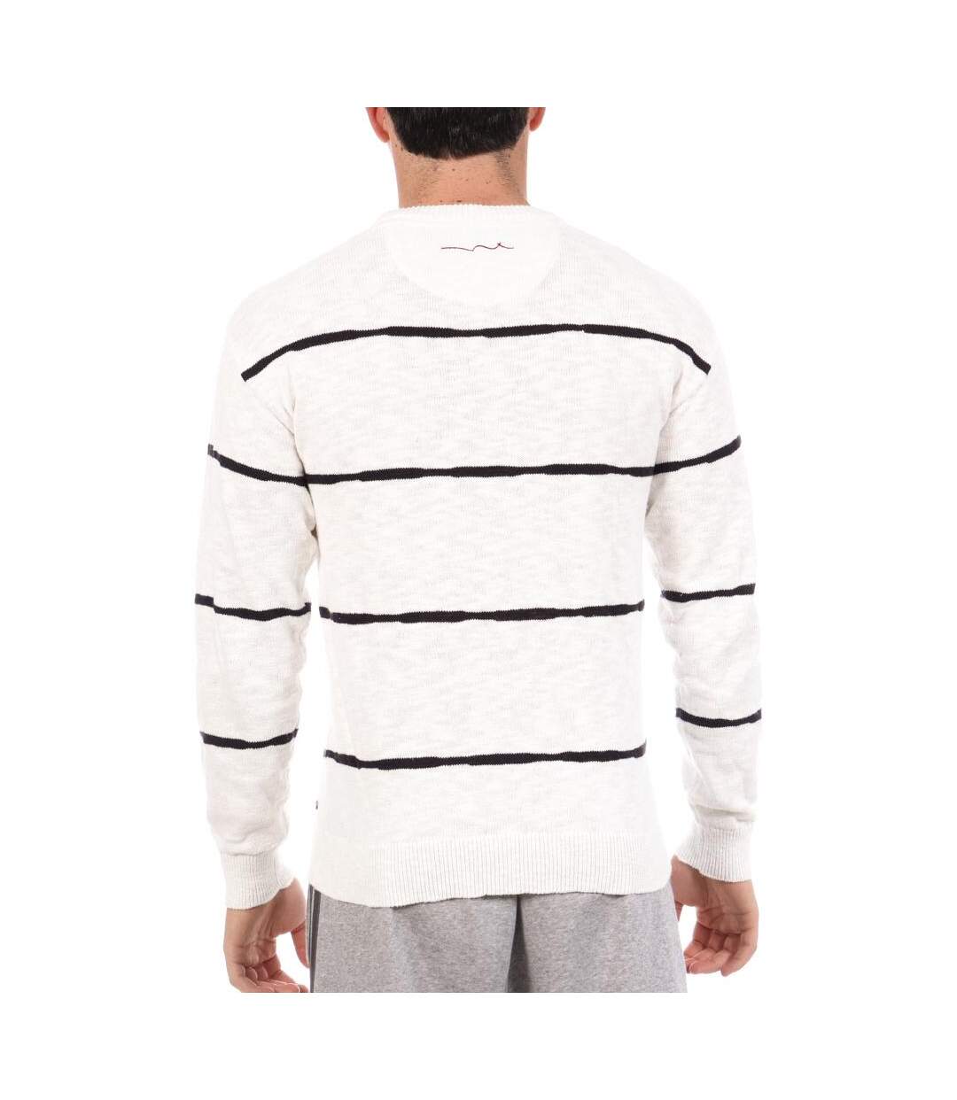 Pull blanc/noir homme teddy smith lizio-2