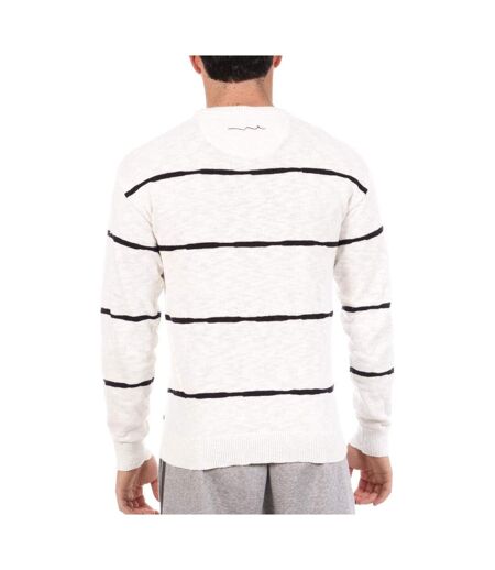 Pull blanc/noir homme teddy smith lizio