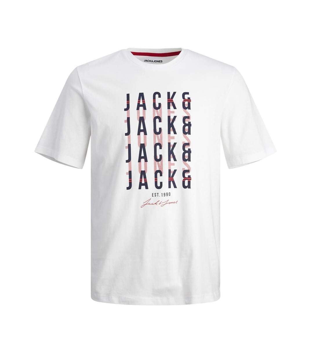 T-shirt blanc homme jack & jones delvin - s-1