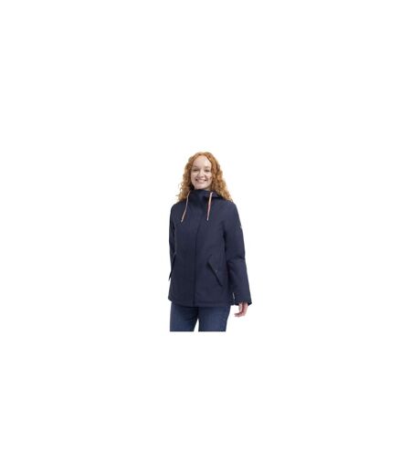 Veste Imperméable Unie À Capuche Yulia Femme Bleu Marine Trespass