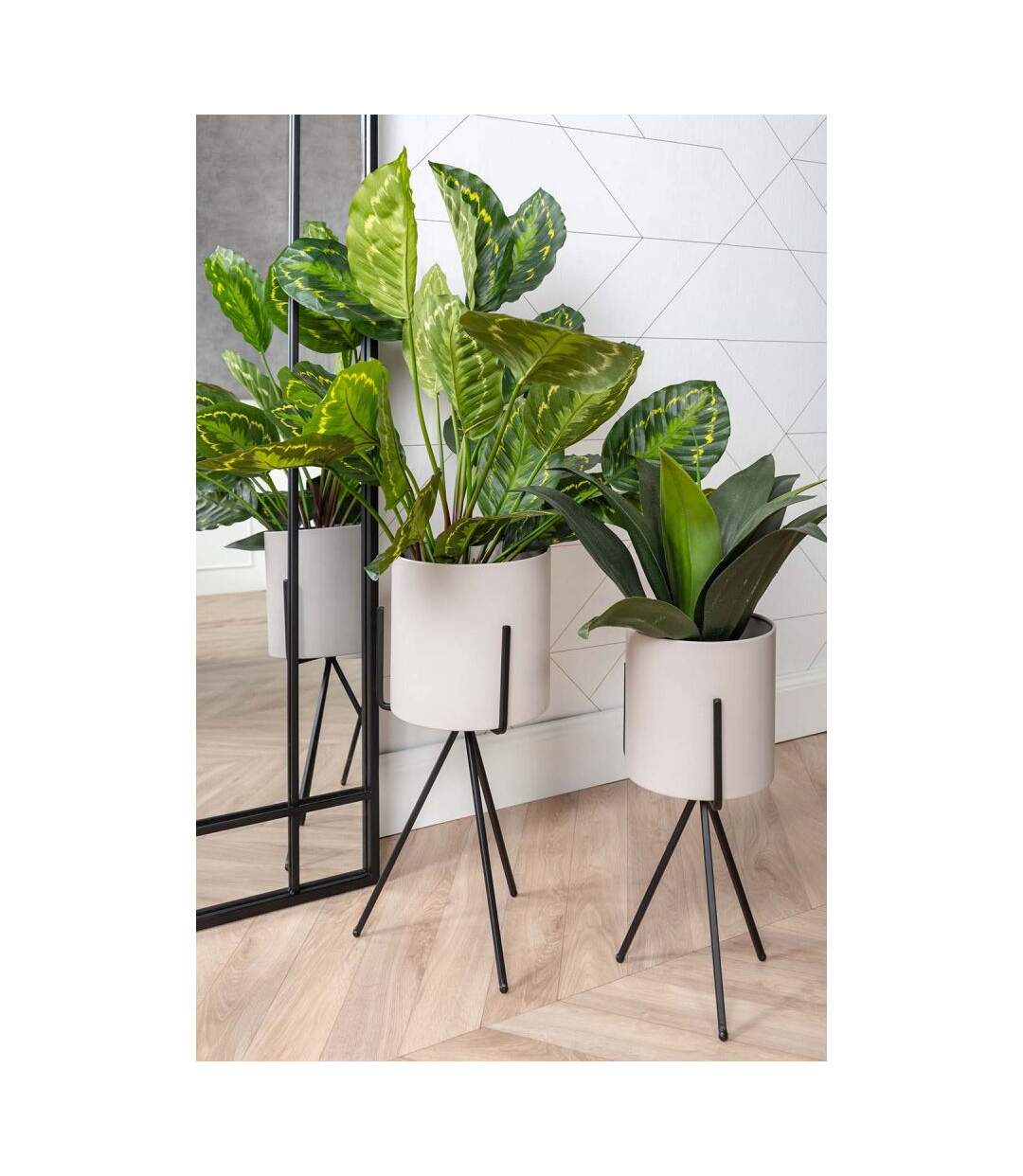 Set de 2 supports à plantes ronds Pedestal XL-3