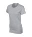T-shirt Femme Gris Gildan-3