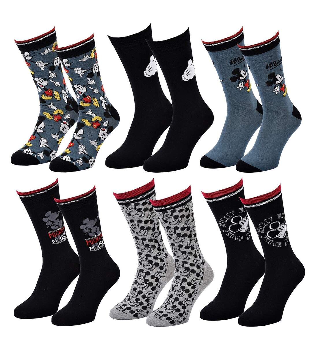 Chaussettes Pack HOMME MICKEY Pack de 6 Paires 0352