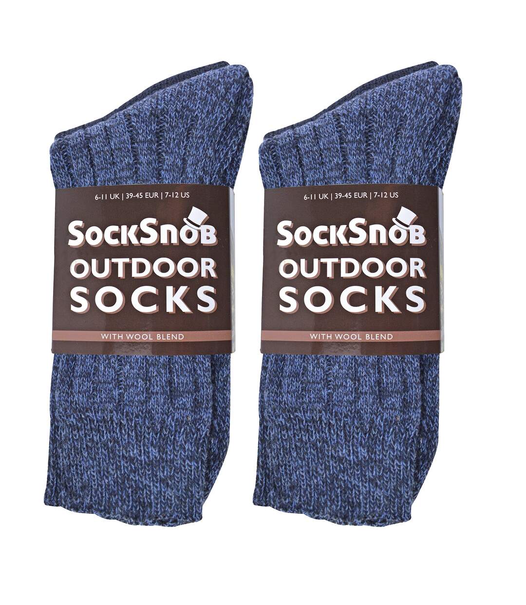 Sock Snob - Lot de 6 chaussettes de randonnée épaisses en mélange pour hommes-2