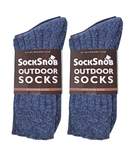 Sock Snob - Lot de 6 chaussettes de randonnée épaisses en mélange pour hommes