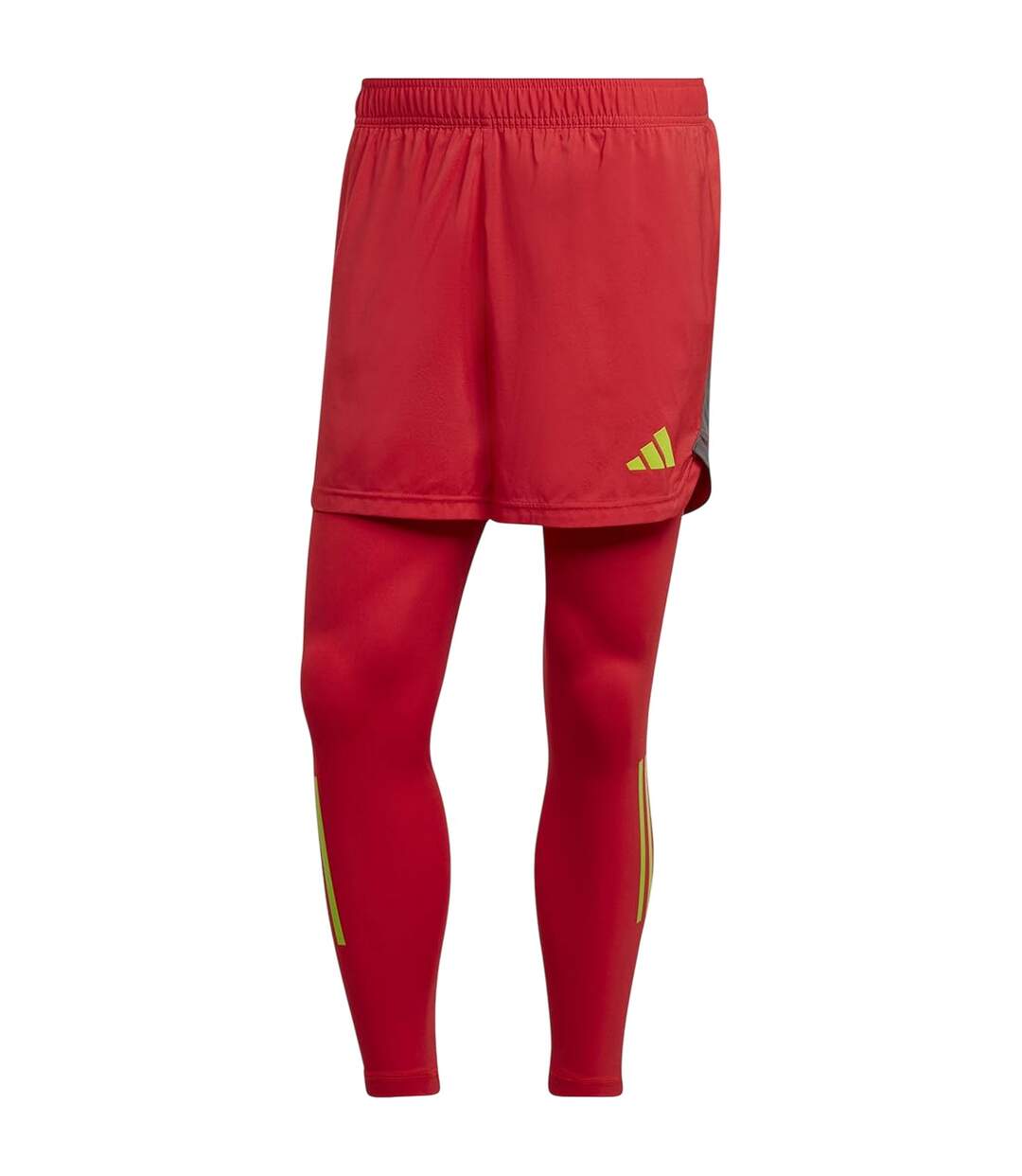 Mens Compression Base Layer Leggings Red Adidas-1