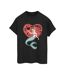 Disney Femme/Ladies The Little Mermaid Love Daddy Cotton Boyfriend T-Shirt (Noir) - UTBI30984-1