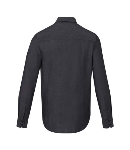 Mens cuprite organic long-sleeved shirt solid black Elevate NXT