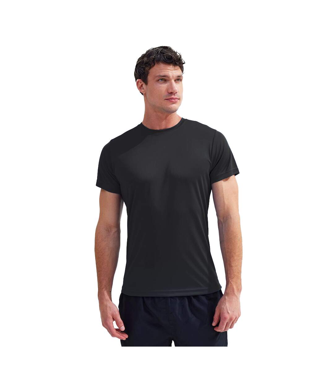 TriDri Mens Performance Melange Recycled T-Shirt (Black) - UTRW8293-2