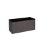 Pouf & Coffre de Rangement Velours 76cm Gris-2