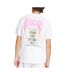 T-Shirt blanc/rose homme adidas q12-2