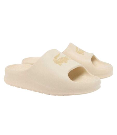 Claquettes Motif/style Épais Serve Femme Beige Lacoste
