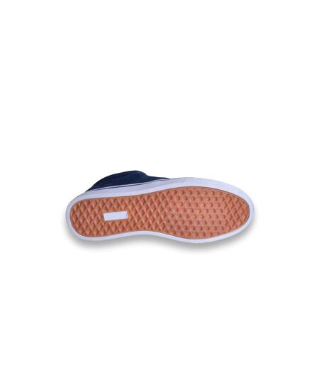 Basket basse homme de couleur bleu dessus cuir