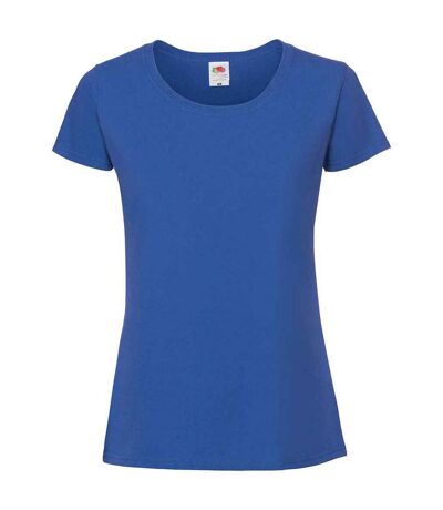 T-shirt iconic femme bleu roi Fruit of the Loom