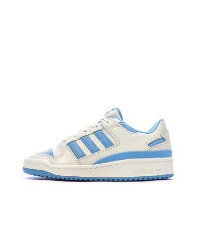 Baskets blanches/bleu homme adidas forum
