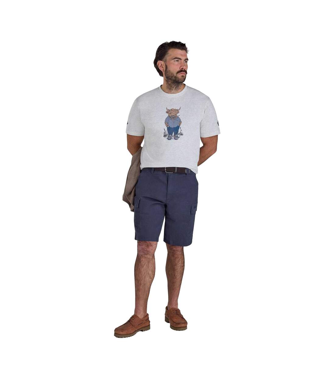T-shirt Farmer Bully Boy Homme Écru Chiné Raging Bull-1