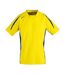 SOLS Mens Maracana 2 Short Sleeve Scoccer T-Shirt (Lemon/Royal Blue)