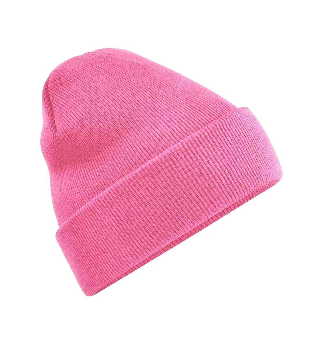Bonnet À Manchettes Original Pour Adultes, Unisexe Rose Vif Beechfield-2