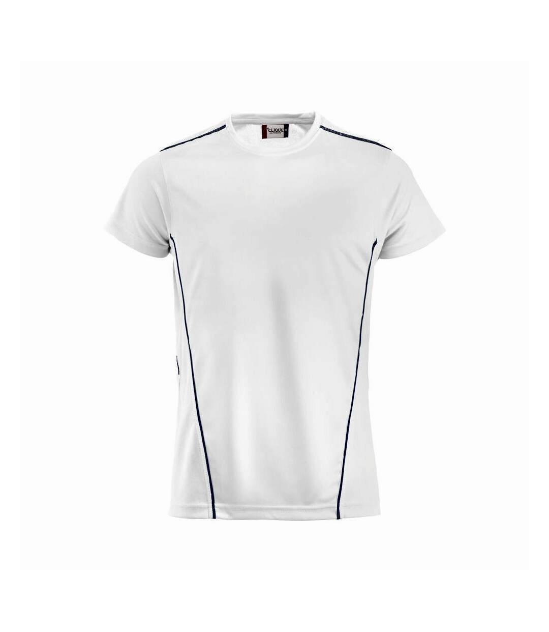 T-shirt ice adulte blanc / bleu marine Clique