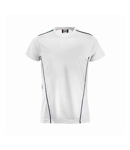 Clique - T-shirt ICE - Adulte (Blanc / Bleu marine) - UTUB524