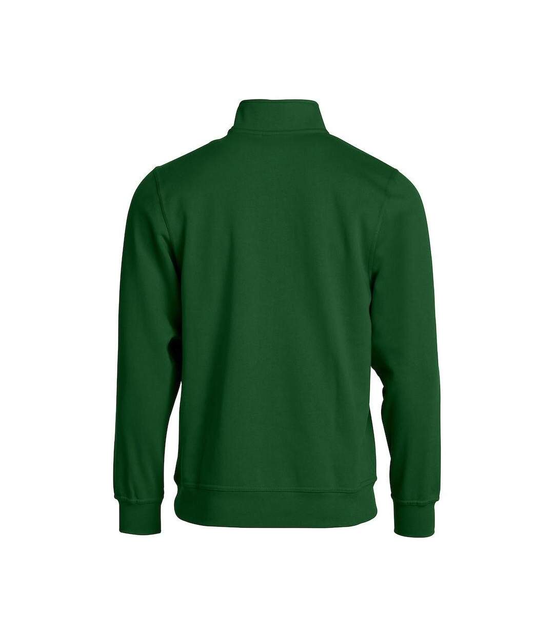 Unisex Adult Basic Half Zip Sweatshirt Bottle Green Clique-2