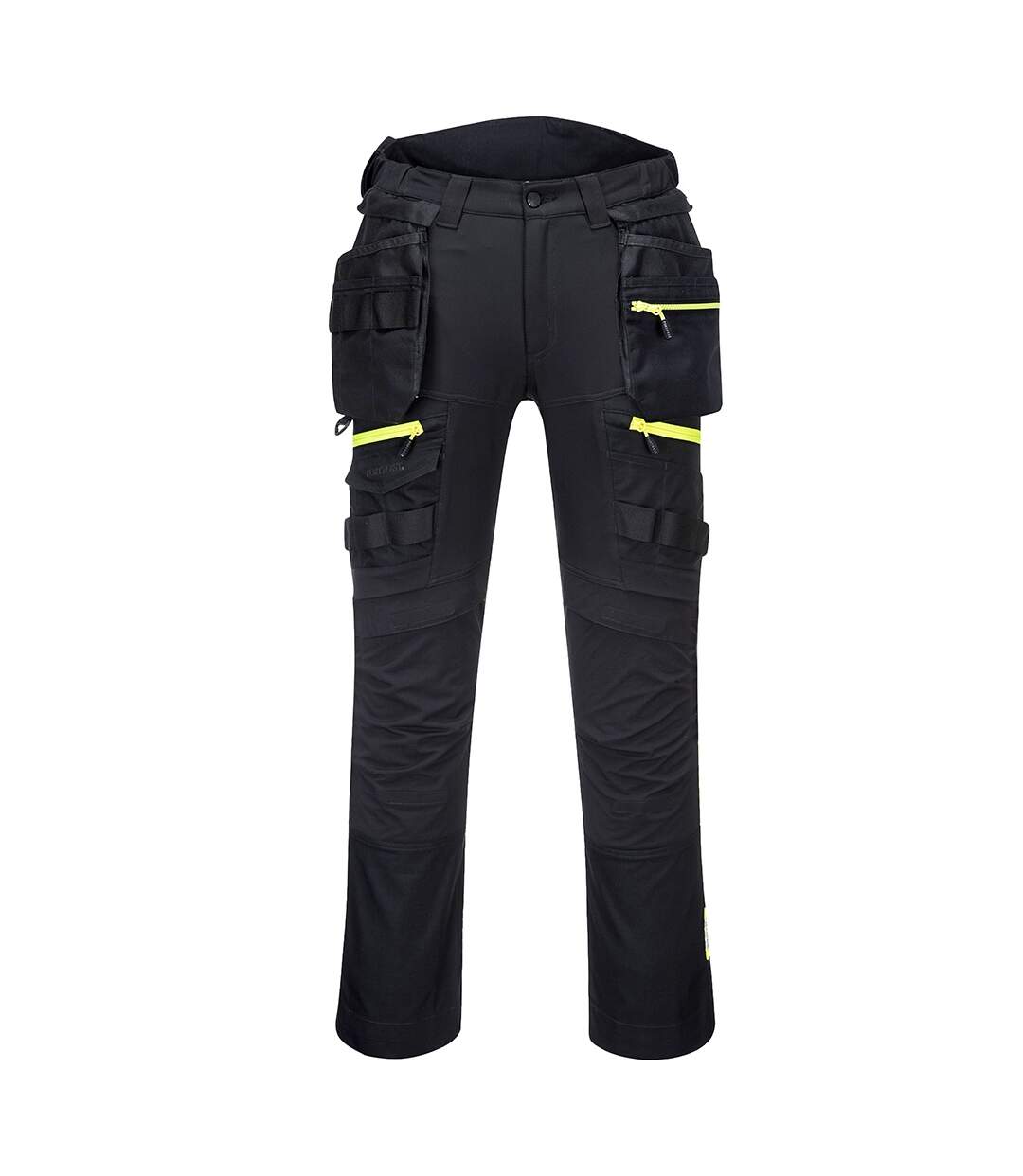 Unisex adult dx4 detachable holster pocket work trousers black Portwest