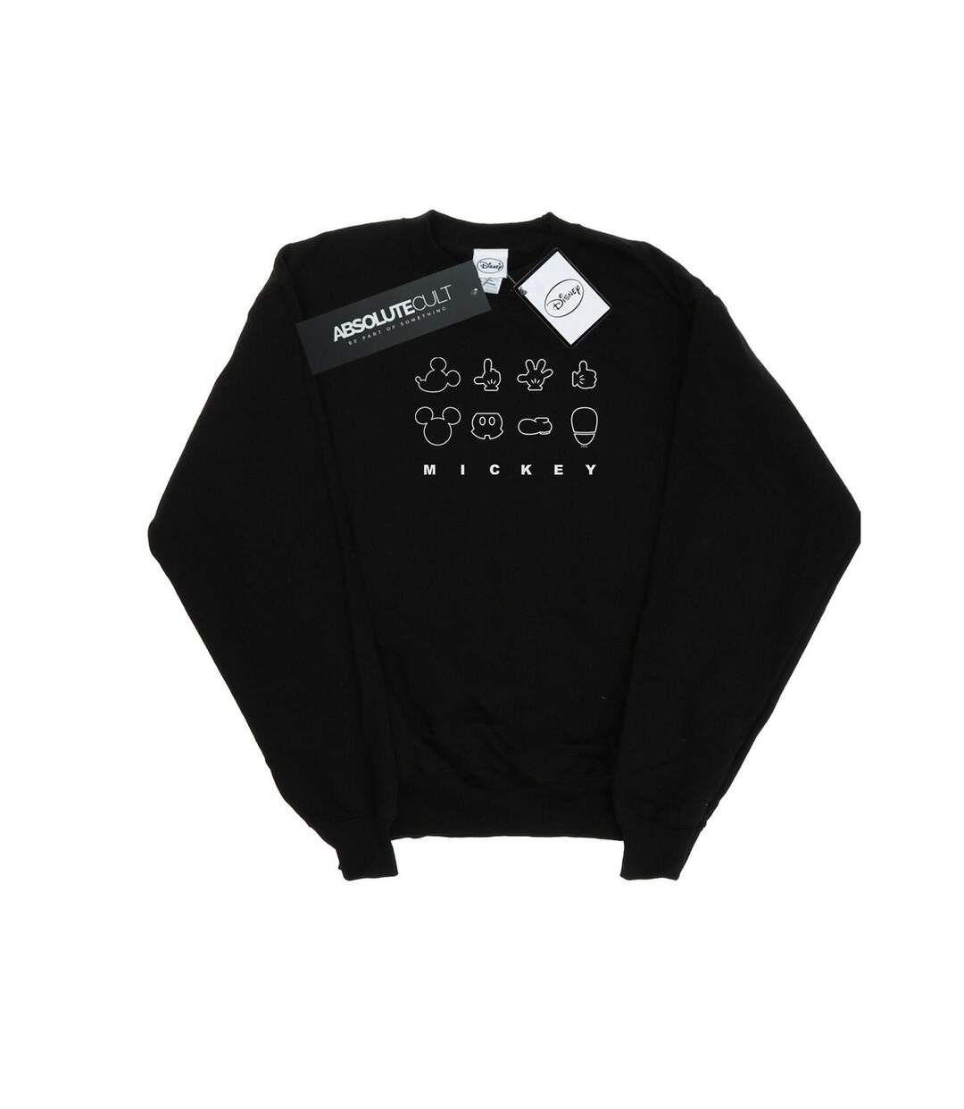 Disney Sweatshirt déconstruit Mickey Mouse Femme/Ladies (Noir) - UTBI27833-1
