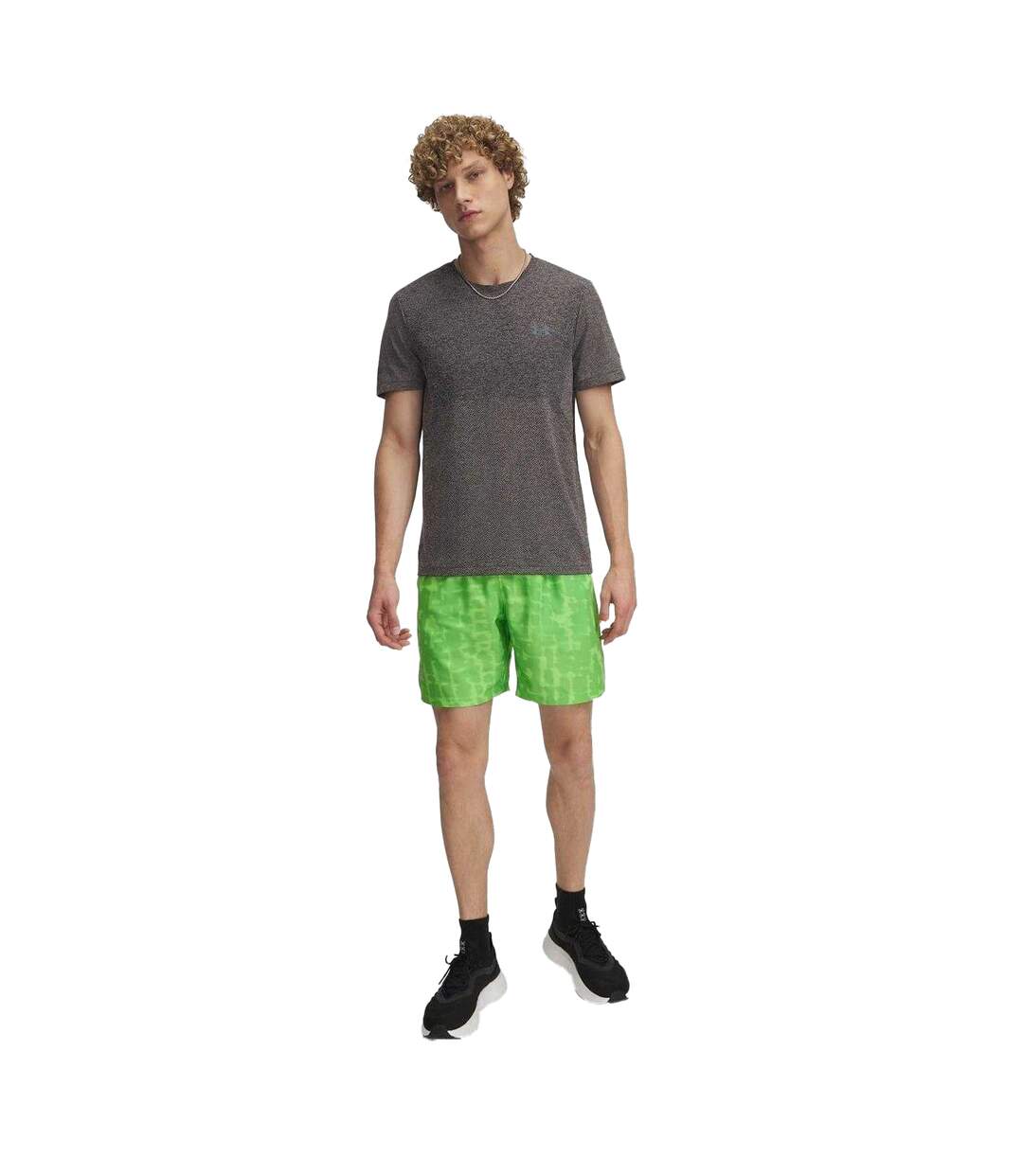 Short De Course Motif/style À Motifs Performance Homme Vert Under Armour-1