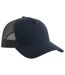 Rapper 5 Panel Cotton Sustainable Trucker Cap Navy Dark Grey Atlantis-2
