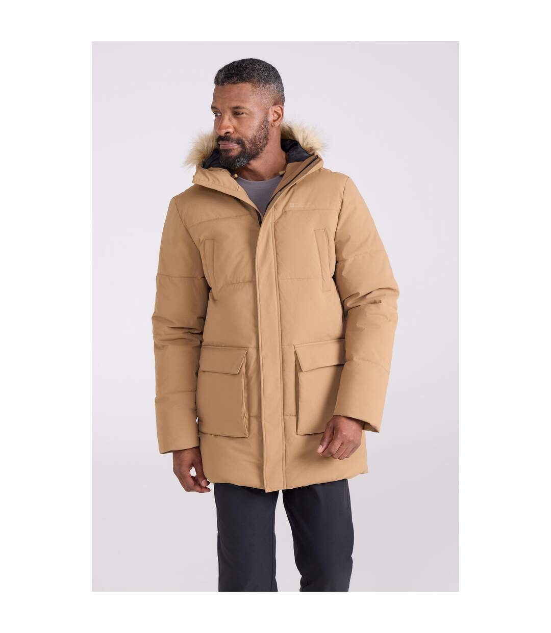 Parka Fern Homme Brun Clair Mountain Warehouse-1