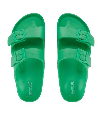 Womens/ladies Brooklyn Dual Straps Sandals Island Green Regatta