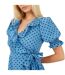 Robe Portefeuille Motif/style À Pois Femme Bleu Noir Brave Soul-4