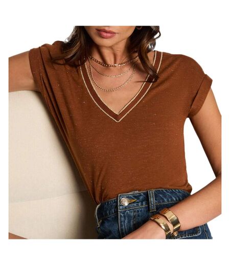 T-Shirt marron femme morgan daya