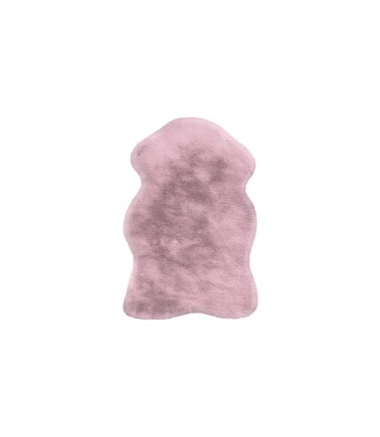 Tapis Uni Doux Poils Longs Rabbit 60x90cm Rose